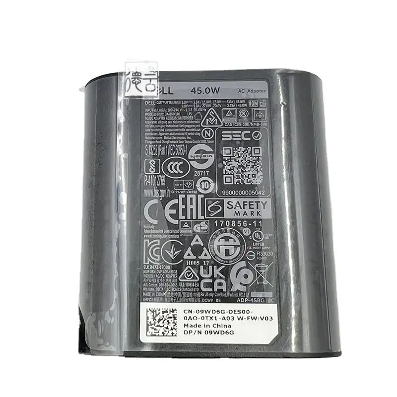ADP-45BG原装新款2023笔记本电脑充电器45W C型20V 2.25A USB C电源适配器戴尔09WD6G笔记本电脑XPS 13 9365 9370 9380